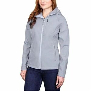 Kirkland Small Water Resistant Hood JacketFleece Lined Gray Zip Up